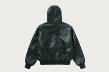 CROC PATTERN LEATHER JACKET