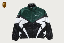 CROC PATTERN PADDED TRACK JACKET