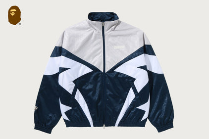 CROC PATTERN PADDED TRACK JACKET