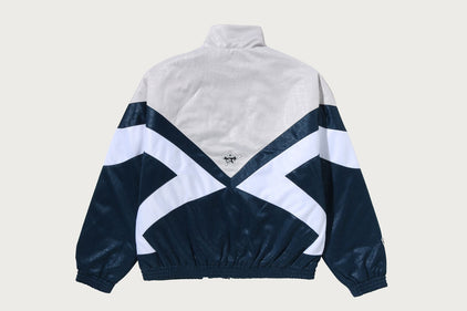 CROC PATTERN PADDED TRACK JACKET