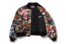 HYBRID CAMO HOODED CROPPED SHARK MA-1 JACKET