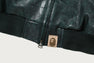 CROC PATTERN APE FACE CROPPED LEATHER JACKET