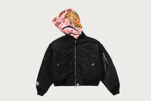 1ST CAMO SHARK HOODED CROPPED MA-1 JACKET