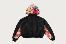 1ST CAMO SHARK HOODED CROPPED MA-1 JACKET