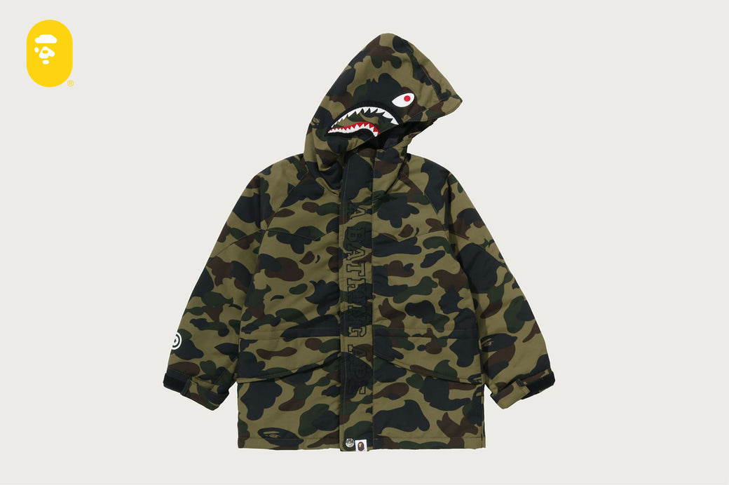 1ST CAMO SHARK SNOWBOARD JACKET | bape.com
