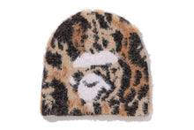 WILD LEOPARD PATTERN APE FACE KNIT CAP