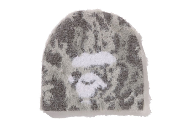 WILD LEOPARD PATTERN APE FACE KNIT CAP | bape.com