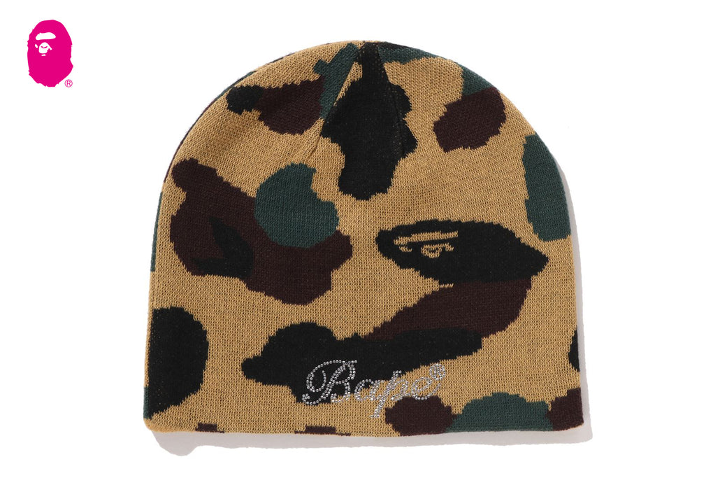 bape ファーストビーニー ビーニー 1ST CAMO CRYSTAL LOGO BEANIE | bape.com