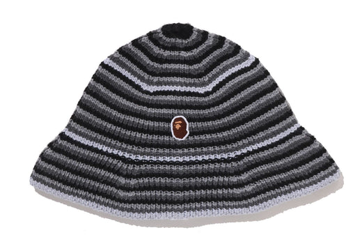 APE HEAD ONE POINT STRIPE KNIT HAT