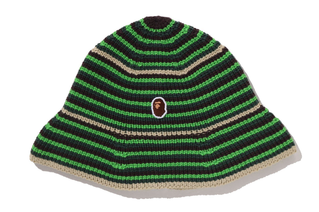 APE HEAD ONE POINT STRIPE KNIT HAT | bape.com