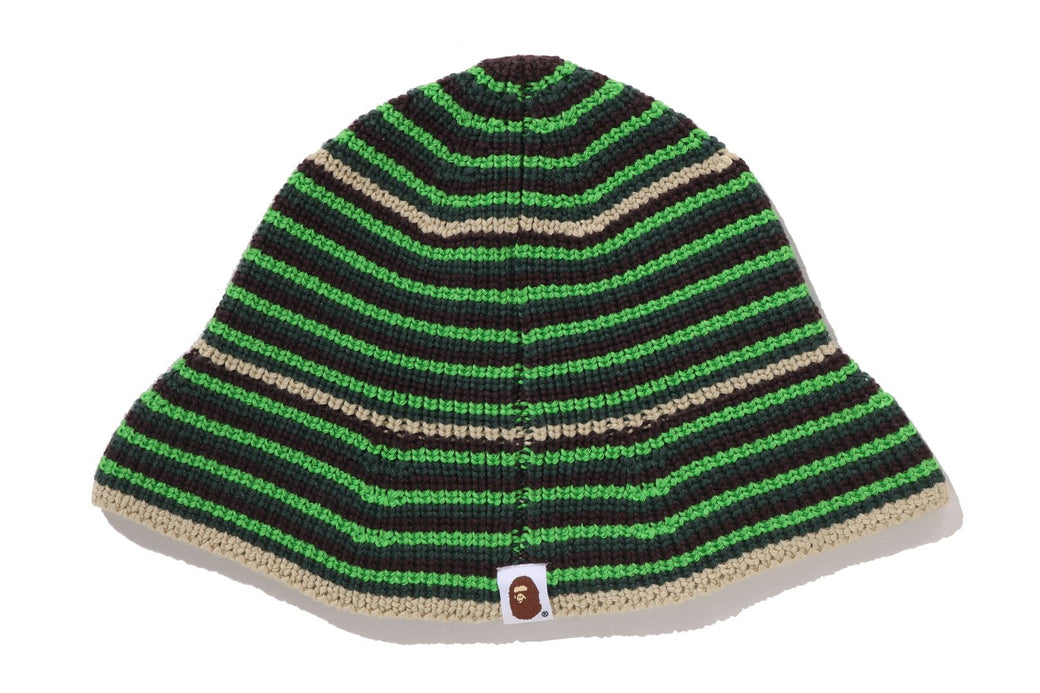 APE HEAD ONE POINT STRIPE KNIT HAT | bape.com