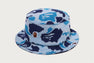 ONE POINT ABC CAMO JACQUARD KNIT BUCKET HAT