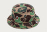 ONE POINT ABC CAMO JACQUARD KNIT BUCKET HAT