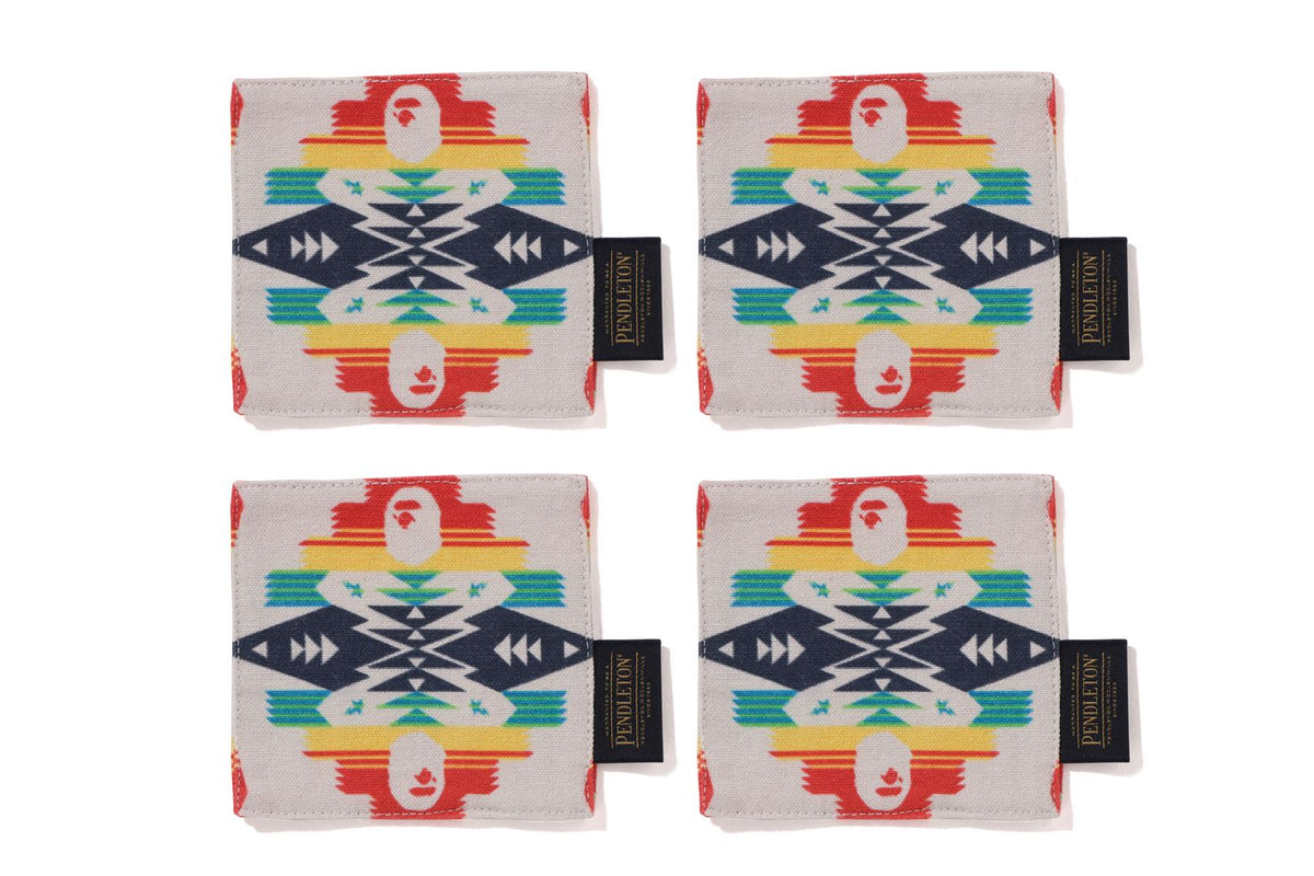 BAPE X PENDLETON 】SQUARE COASTER 4P SET | bape.com