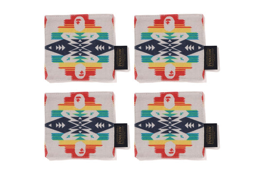 【 BAPE X PENDLETON 】SQUARE COASTER 4P SET