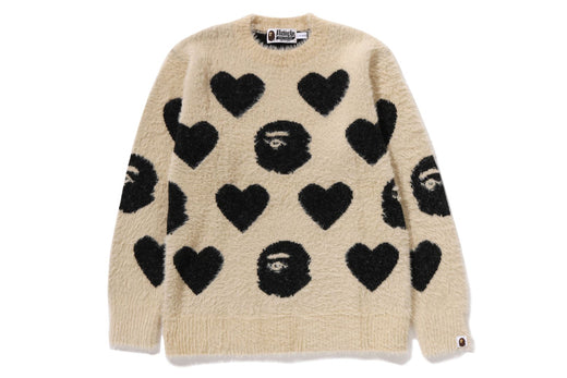 I LOVE BAPE MONOGRAM WOOL MIX SWEATER