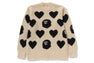 I LOVE BAPE MONOGRAM WOOL MIX SWEATER