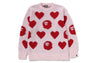 I LOVE BAPE MONOGRAM WOOL MIX SWEATER