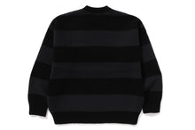 GENERAL HEAD MOTIF STRIPE RELAXED FIT SWEATER