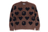 I LOVE BAPE MONOGRAM WOOL MIX SWEATER