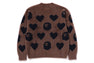 I LOVE BAPE MONOGRAM WOOL MIX SWEATER