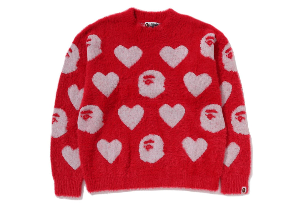 I LOVE BAPE MONOGRAM WOOL MIX SWEATER bape