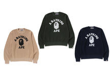 COLLEGE WAFFLE CREWNECK SWEATER