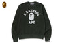 COLLEGE WAFFLE CREWNECK SWEATER