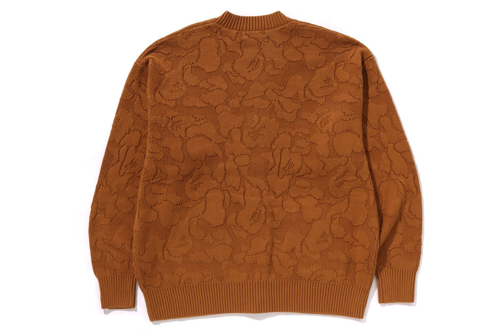 SOLID CAMO JACQUARD ONE POINT CARDIGAN | bape.com