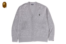 SOLID CAMO JACQUARD ONE POINT CARDIGAN