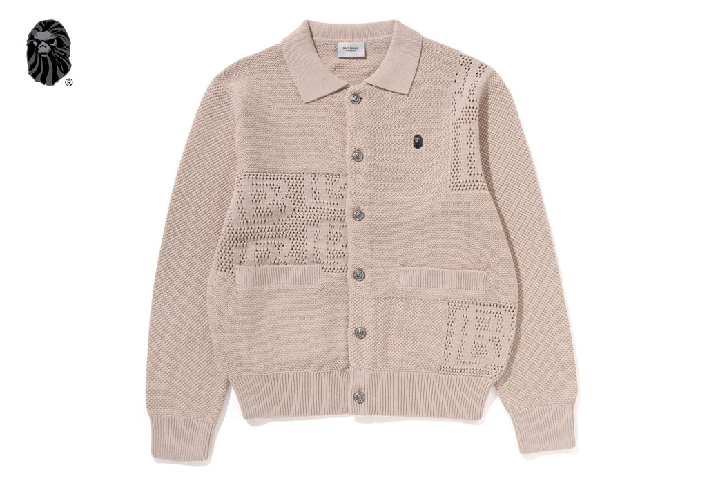 BAPE BLACK CROCHET CARDIGAN | bape.com