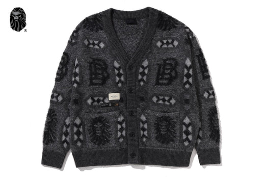 BAPE MAD FACE TRIBAL CARDIGANS