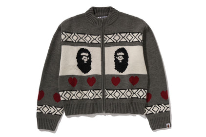 【 BAPE X MOUSSY 】KNIT CARDIGAN