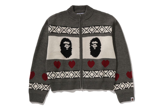 【 BAPE X MOUSSY 】KNIT CARDIGAN