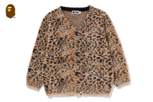 WILD LEOPARD PATTERN SHAGGY CARDIGAN