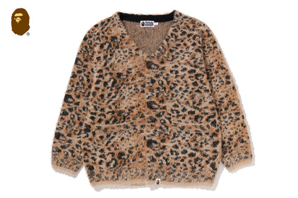 WILD LEOPARD PATTERN SHAGGY CARDIGAN