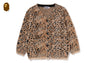 WILD LEOPARD PATTERN SHAGGY CARDIGAN