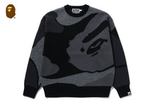 MEGA ABC CAMO KNIT CREWNECK SWEATSHIRT