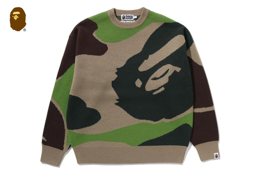 MEGA ABC CAMO KNIT CREWNECK SWEATSHIRT