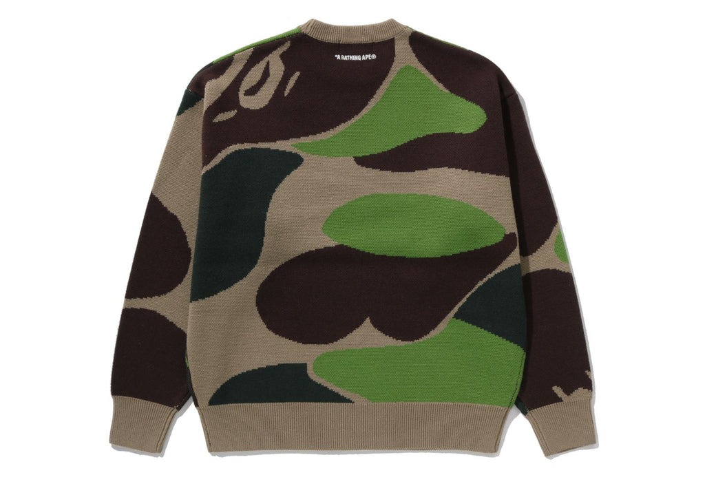 MEGA ABC CAMO KNIT CREWNECK SWEATSHIRT | bape.com