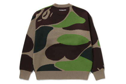 MEGA ABC CAMO KNIT CREWNECK SWEATSHIRT