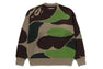 MEGA ABC CAMO KNIT CREWNECK SWEATSHIRT
