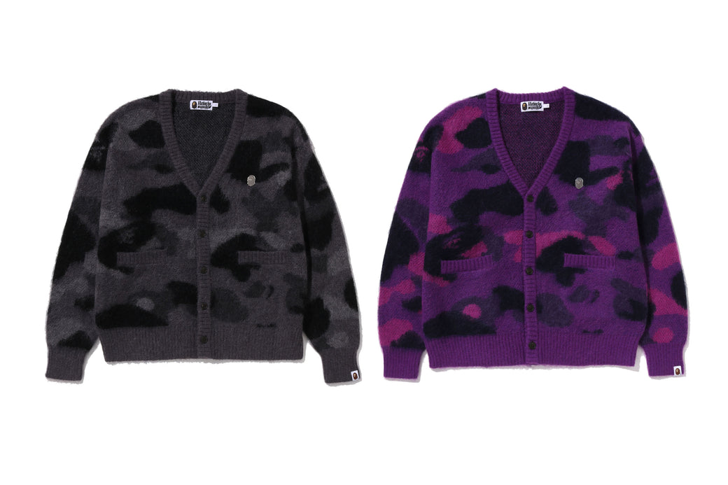COLOR CAMO MOHAIR KNIT CARDIGAN | bape.com