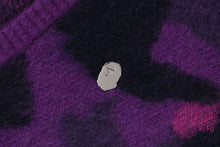 COLOR CAMO MOHAIR KNIT CARDIGAN