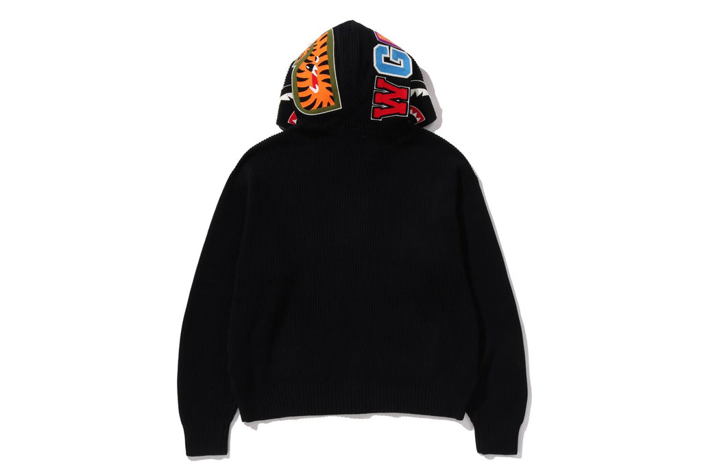 SHARK FULL ZIP KNIT HOODIE | bape.com
