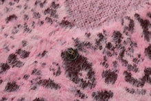 WILD LEOPARD PATTERN SHAGGY KNIT CARDIGAN