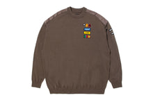 【 BAPE BY KAZUKI KURAISHI 】APE HEAD PATCH MILITARY KNIT SWEATER