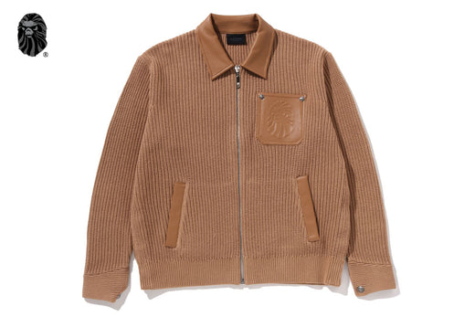 BAPE BLACK ZIPPED WORK CARDIGAN