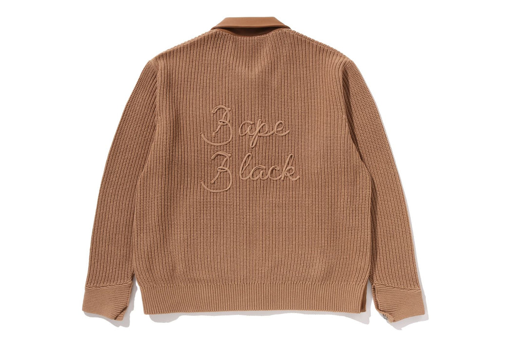 BAPE BLACK ZIPPED WORK CARDIGAN | bape.com