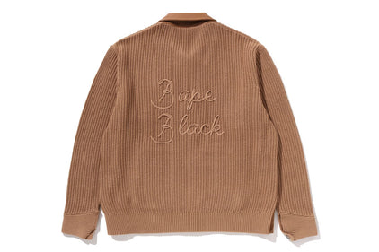 BAPE BLACK ZIPPED WORK CARDIGAN